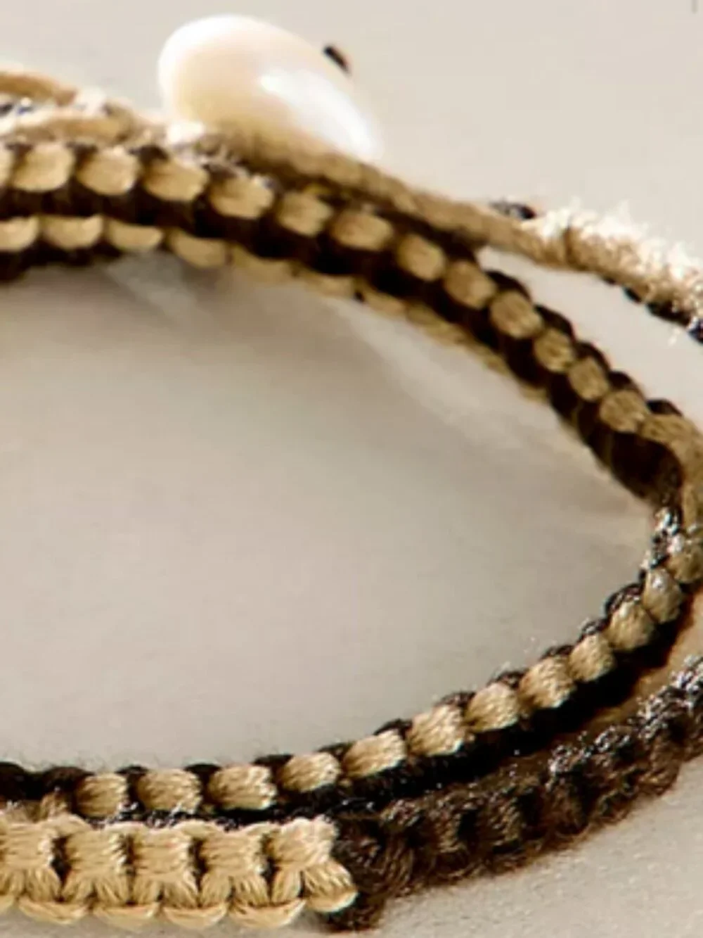NWT Free People Double Wrap Bracelet Chocolate